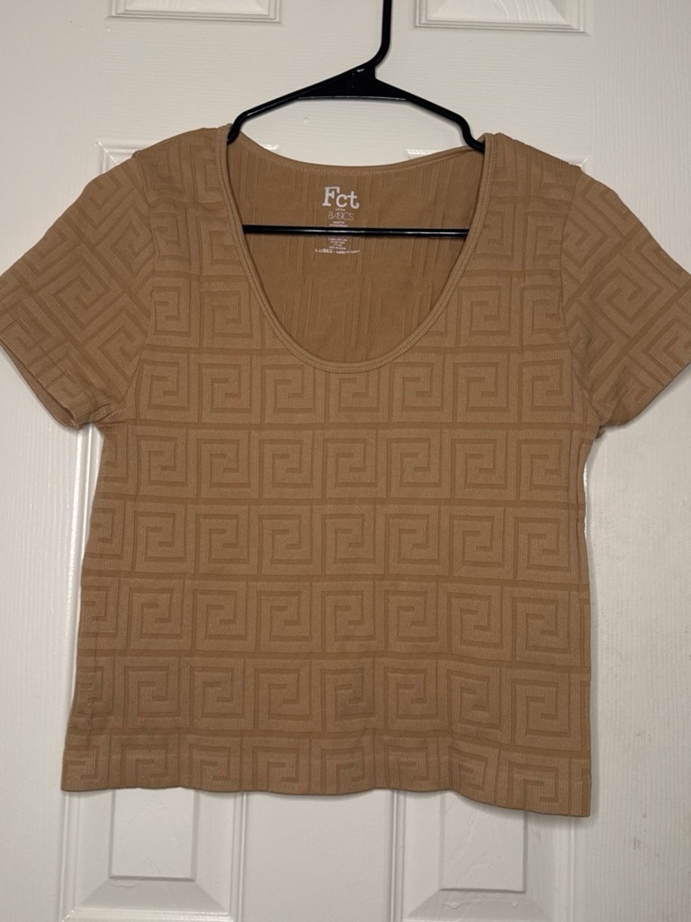 Fct Short Sleeve Scoop Neck Tee in Camel Brown